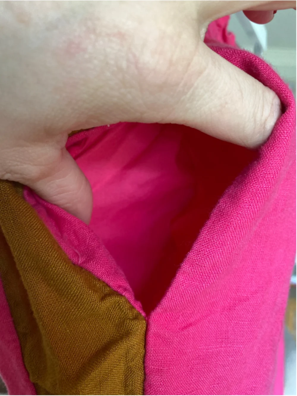 J.Crew Linen Wide Leg Pants Hot Pink Camel Coastal Drawstring Boho Luxe XL Beach